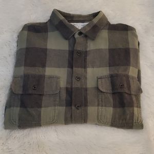 Old Navy green flannel